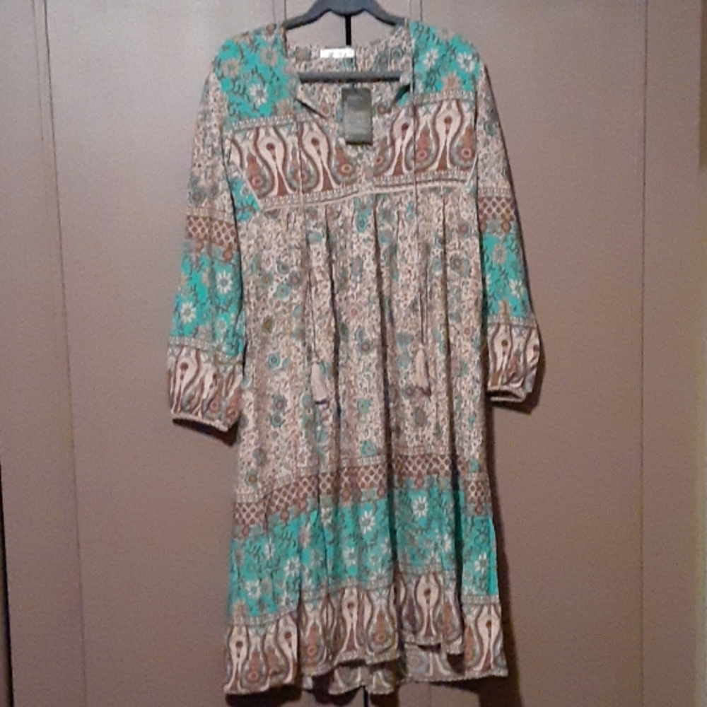 R vivimos bohemian midi dress/coverup
